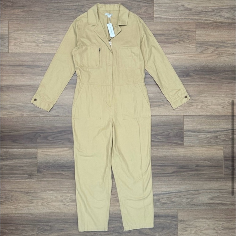 NEW Outerknown Utility Coveralls Cargo Linen Cotton in Sand Size Medium - Picture 3 of 10